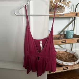 Free People maroon tank top